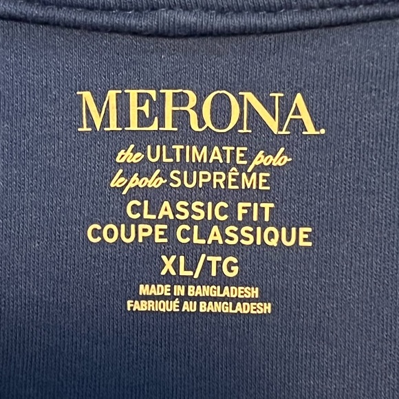 Merona Royal Blue XL Ultimate Polo with Black Contrast Tipping - Picture 6 of 8